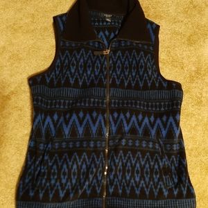 Ladies Chaps Black and Blue Vest Size Large